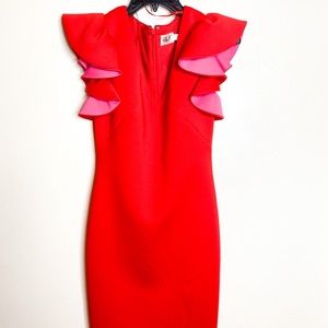 Red/pink cocktail dress